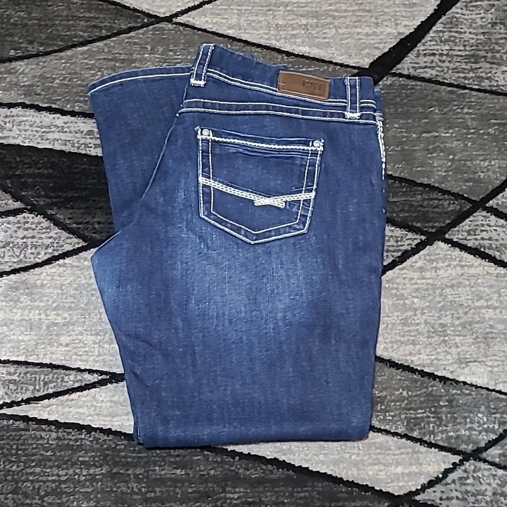 BKE HARPER BOOT-CUT DARK WASH DENIM JEAN